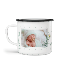 Fotohrnek plecháček s fotkou a textem - Meadow baby